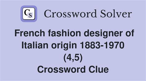 french fashion designer crossword